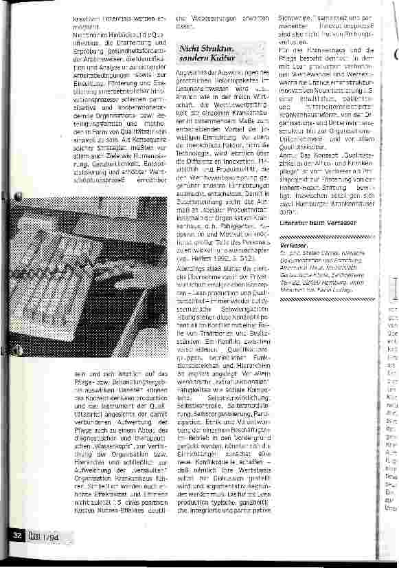 Vorschauseite 5: Lean production - Management und Personal im Lernprozeß Neue Strategie für die Organisation der Pflege?