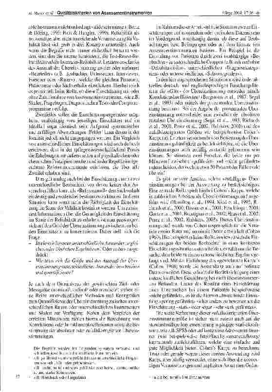 Vorschauseite 2: Qualitätskriterien von Assessmentinstrumenten - Cohen`s Kappa als Maß der Interrater-Reliabilität Teil 1