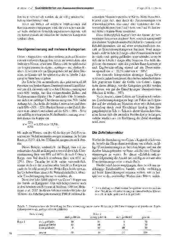 Vorschauseite 4: Qualitätskriterien von Assessmentinstrumenten - Cohen`s Kappa als Maß der Interrater-Reliabilität Teil 1