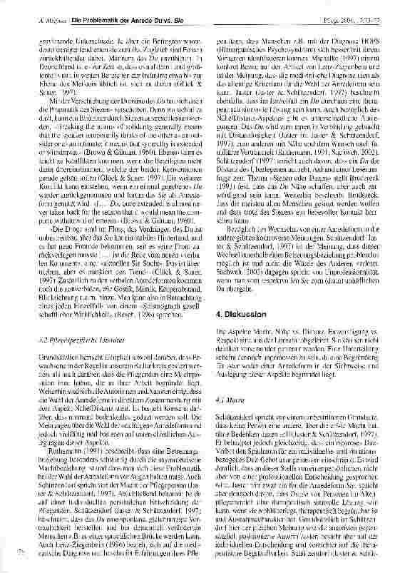 Vorschauseite 3: Die Problematik der Anrede Du vs. Sie zwischen Pflegepersonal und Patientinnen/Patienten in Deutschland