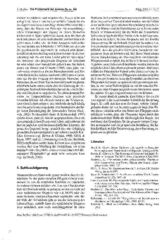 Vorschauseite 5: Die Problematik der Anrede Du vs. Sie zwischen Pflegepersonal und Patientinnen/Patienten in Deutschland