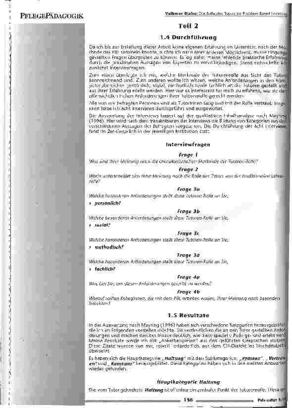 Vorschauseite 4: Die Rolle des Tutors im Problem Based Learning