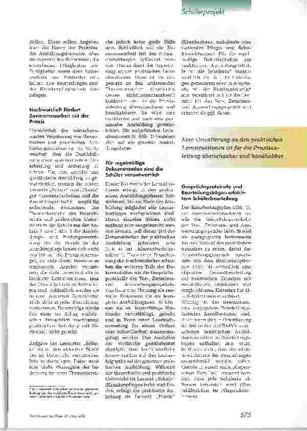 Vorschauseite 2: Nachweisheft für die praktische Pflegeausbildung
