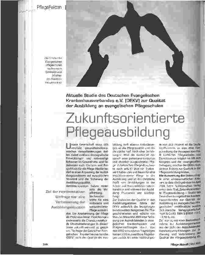 Vorschauseite 1: Zukunftsorientierte Pflegeausbildung