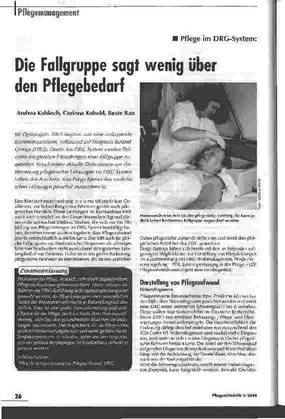 Vorschauseite 1: Die Fallgruppe sagt wenig über den Pflegebedarf