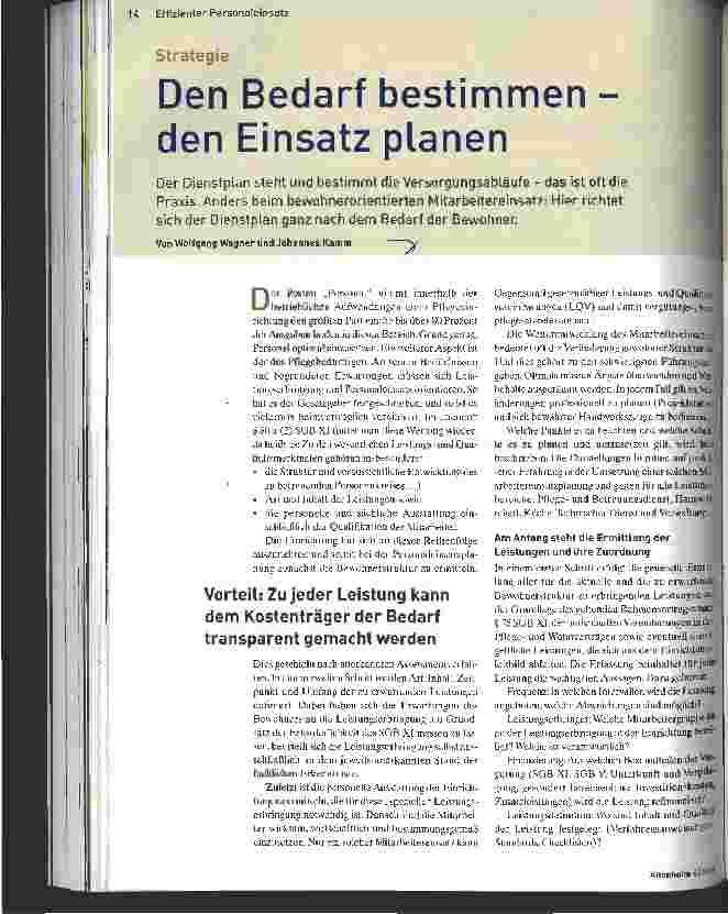 Vorschauseite 1: Den Bedarf bestimmen - den Einsatz planen