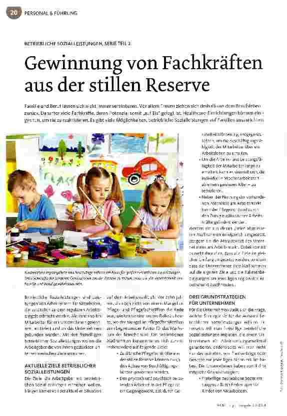 Vorschauseite 1: Gewinnung von Fachkräften aus der stillen Reserve