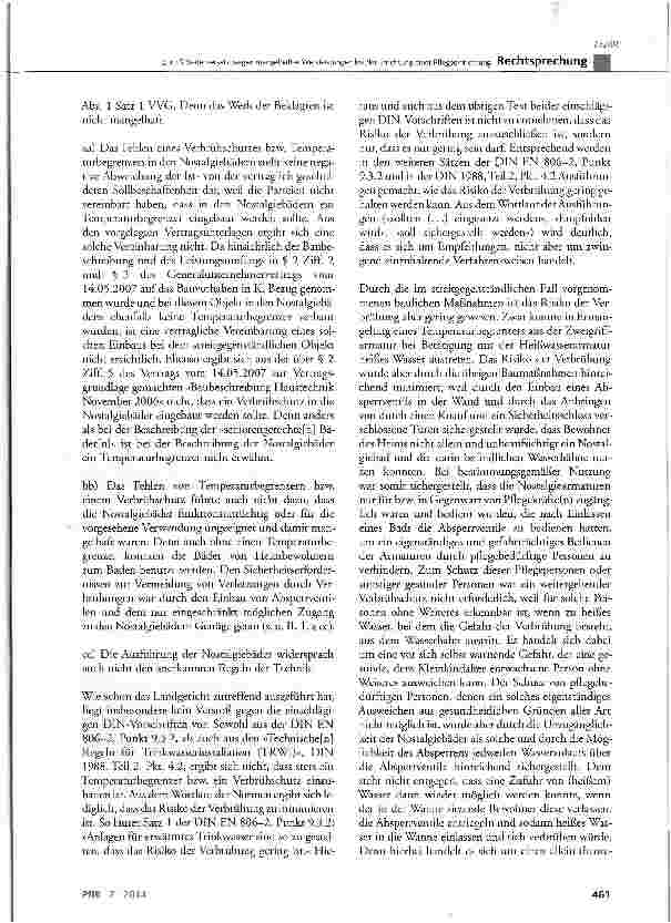 Vorschauseite 5: Zum Schadensersatz wegen mangelhafter Werkleistungen bei der Errichtung einer Pflegeeinrichtung