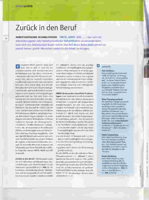 Vorschauseite 1: Zurück in den Beruf