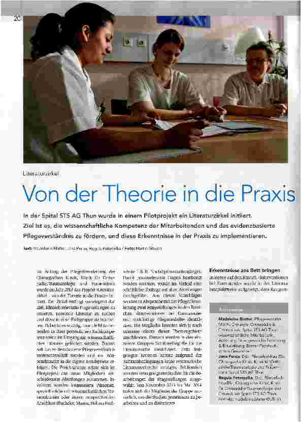 Vorschauseite 1: Von der Theorie in die Praxis