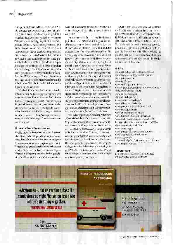 Vorschauseite 3: Pflegeprotest heute - ein unsystematischer Überblick