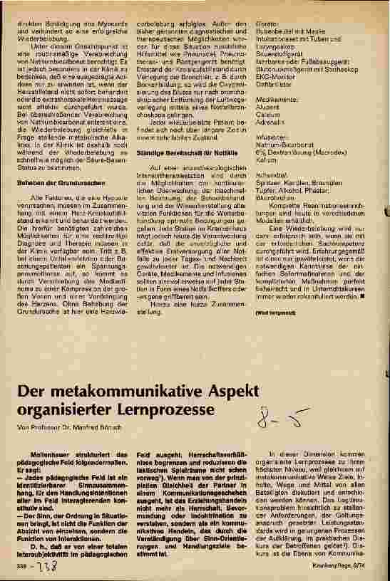 Vorschauseite 1: Der metakommunikative Aspekt organisierter Lernprozesse