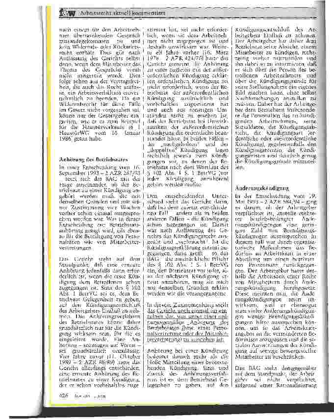 Vorschauseite 2: Neuere Rechtsprechung des Bundesarbeitsgerichts