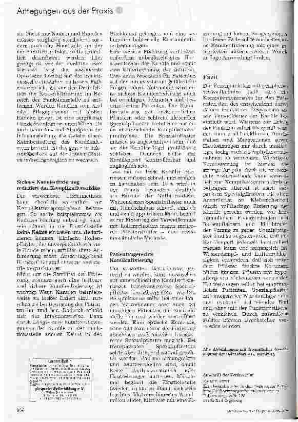 Vorschauseite 4: Sichere Kanülenfixierung in der täglichen Praxis