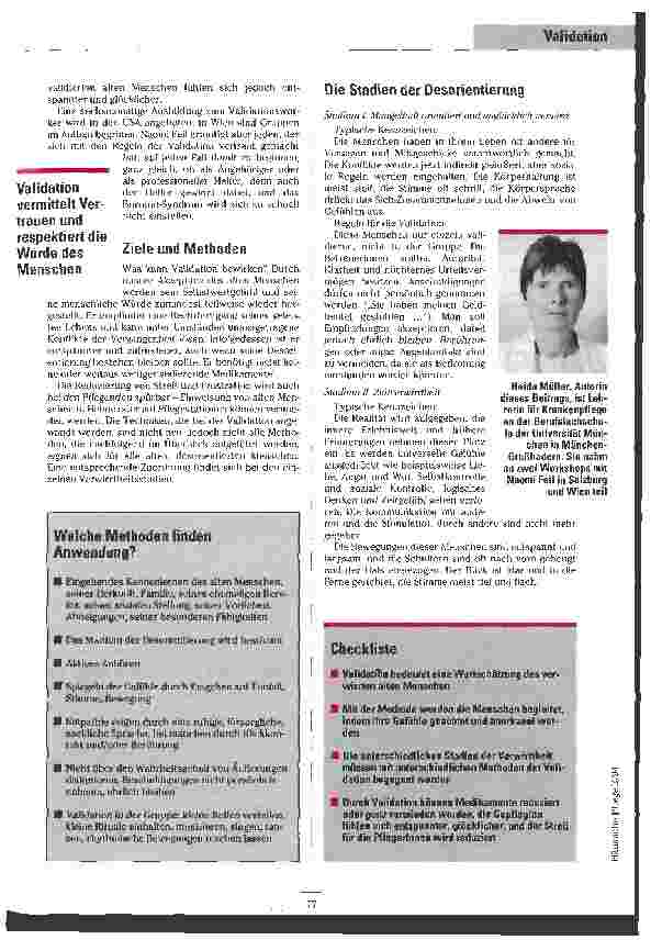 Vorschauseite 2: Validation Ein anderer Weg zum Verständnis alter Menschen