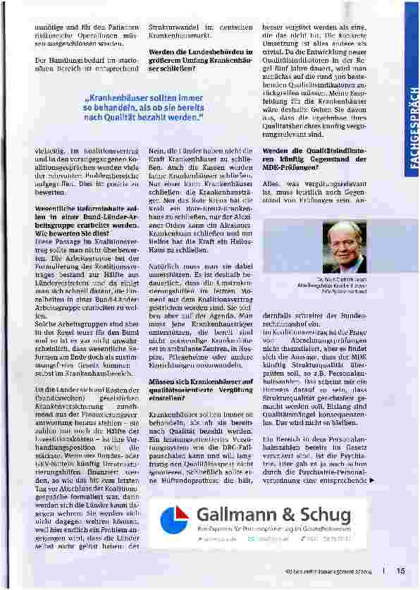 Vorschauseite 2: Mehr Hand an die Qualitätskriterien legen