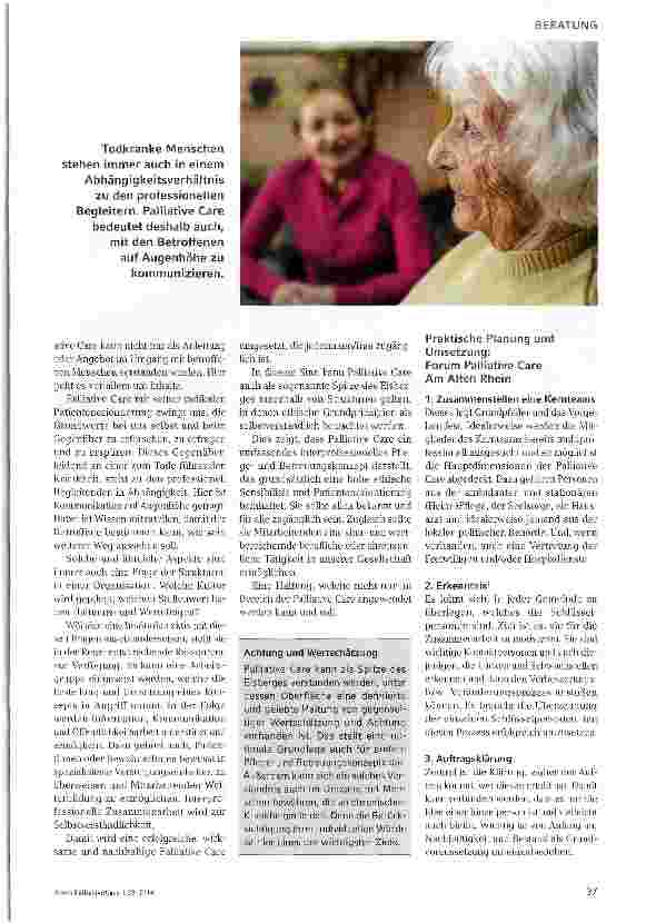 Vorschauseite 2: Gemeindenahe Palliative Care
