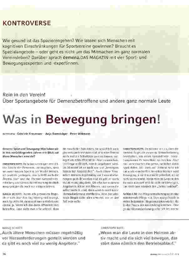 Vorschauseite 1: Was in Bewegung bringen!