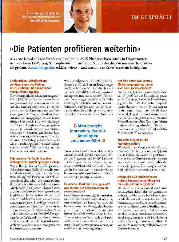 Vorschauseite 1: Die Patienten profitieren weiterhin