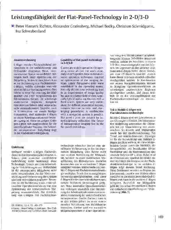 Vorschauseite 1: Leistungsfähigkeit der Flat-Panel-Technology in 2-D/3-D