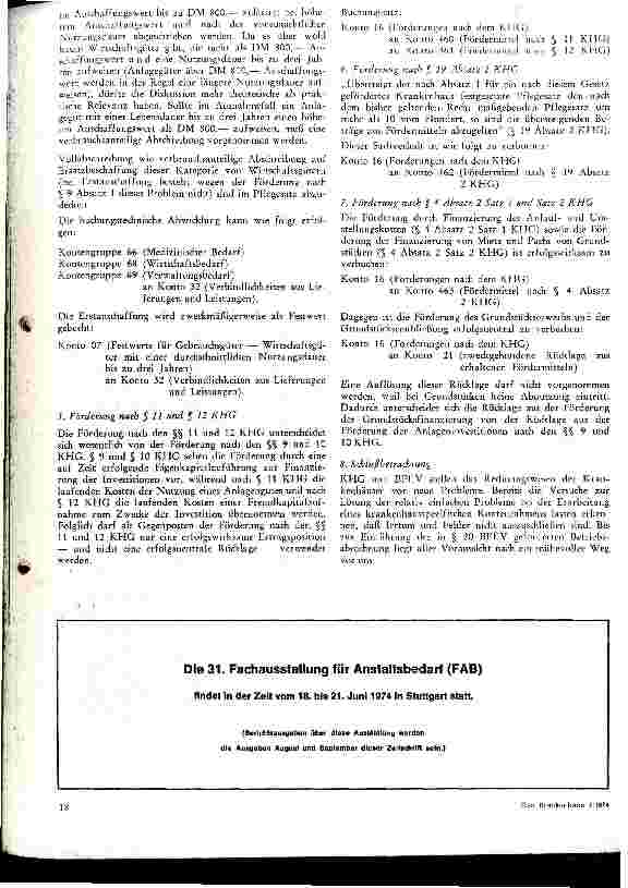 Vorschauseite 3: Bilanzierung und Verbuchung der Ansprüche auf Förderung nach dem KHG