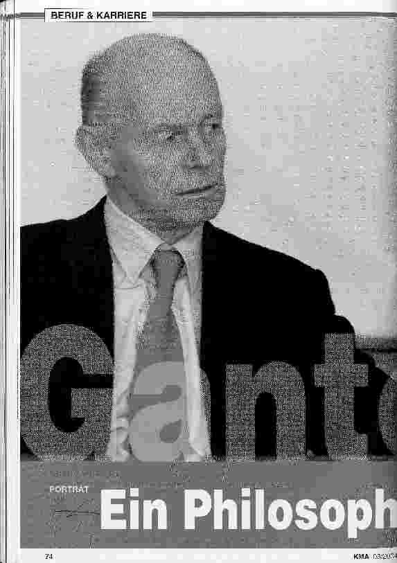 Vorschauseite 1: Porträt Detlev Ganten: Ein Philosoph als Manager