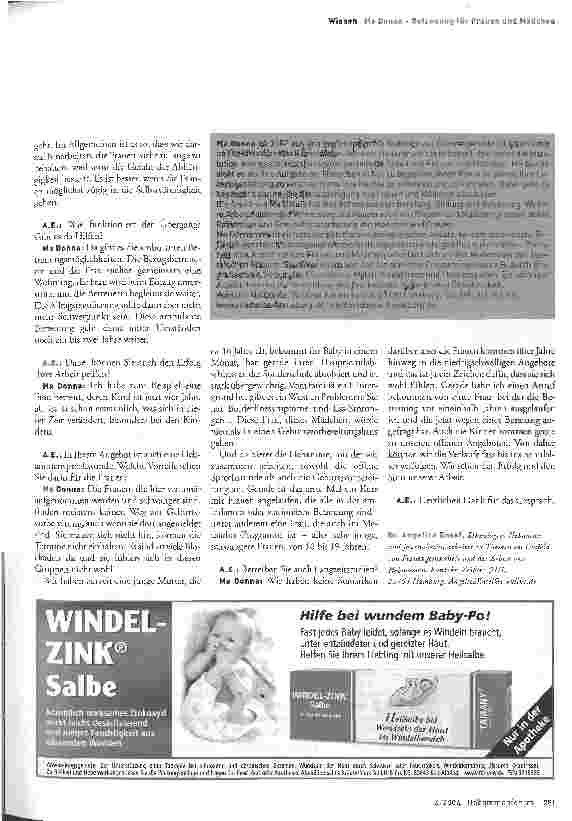 Vorschauseite 4: Ma Donna - Beratung und Betreuung für junge Schwangere und Mütter
