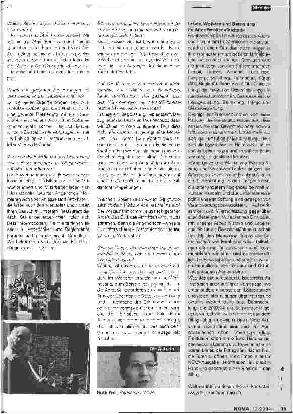 Vorschauseite 2: Werbeauftritt ermöglicht Einblick in den Alltag