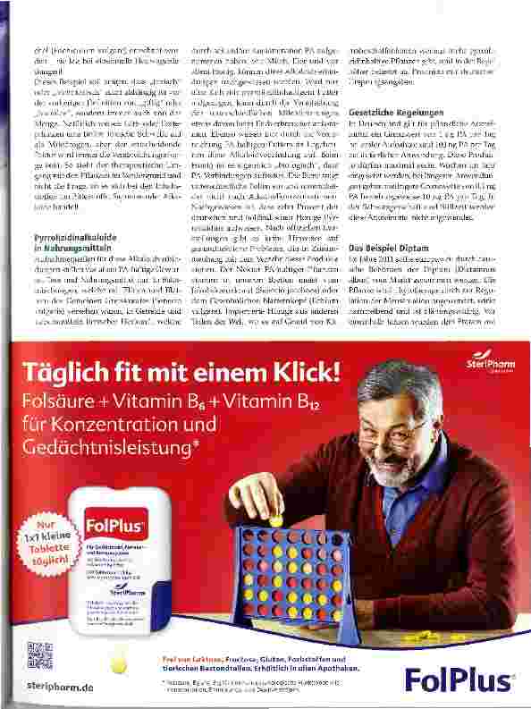 Vorschauseite 2: Keine Angst vor Pyrrolizidin-alkaloiden?