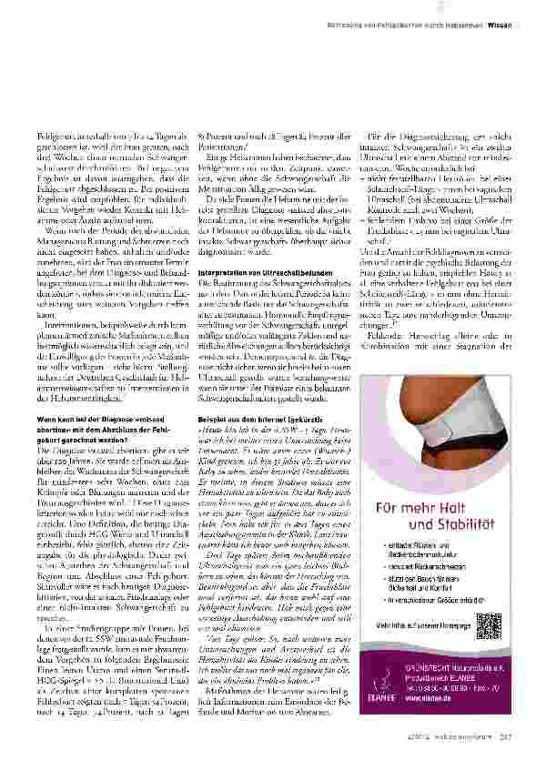 Vorschauseite 4: Fehlgeburten - abwarten statt kürettieren?