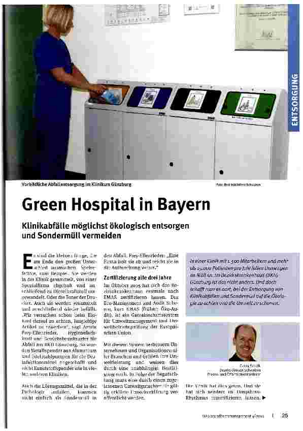 Vorschauseite 1: Green Hospital in Bayern