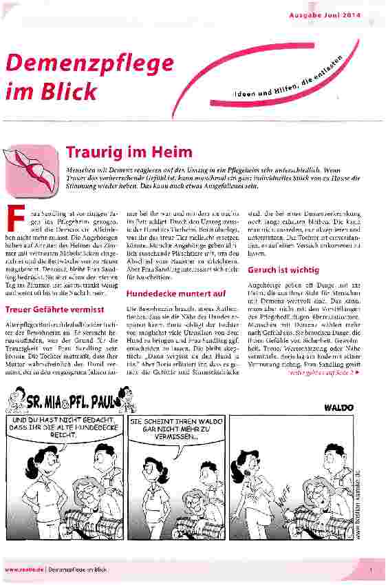 Vorschauseite 1: Traurig im Heim