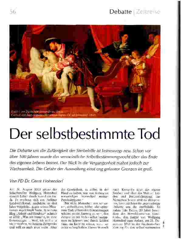 Vorschauseite 1: Der selbstbestimmte Tod