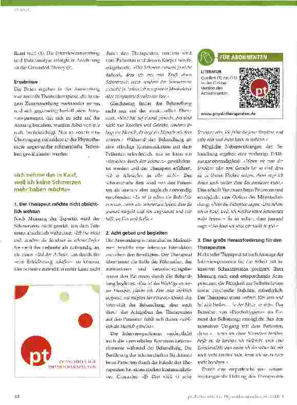 Vorschauseite 2: Darf Physiotherapie Schmerzen verursachen?