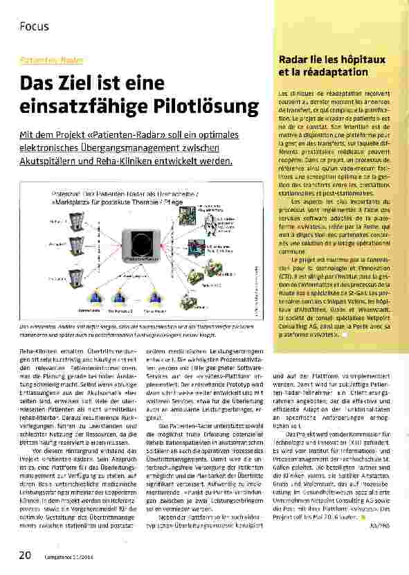 Vorschauseite 1: Das Ziel ist eine einsatzfähige Pilotlösung