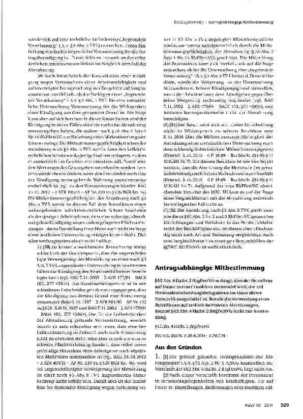 Vorschauseite 1: Antragsabhängige Mitbestimmung