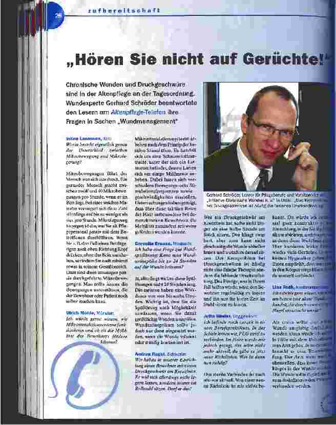 Vorschauseite 1: Hören Sie nicht auf Gerüchte! Altenpflege-Telefon