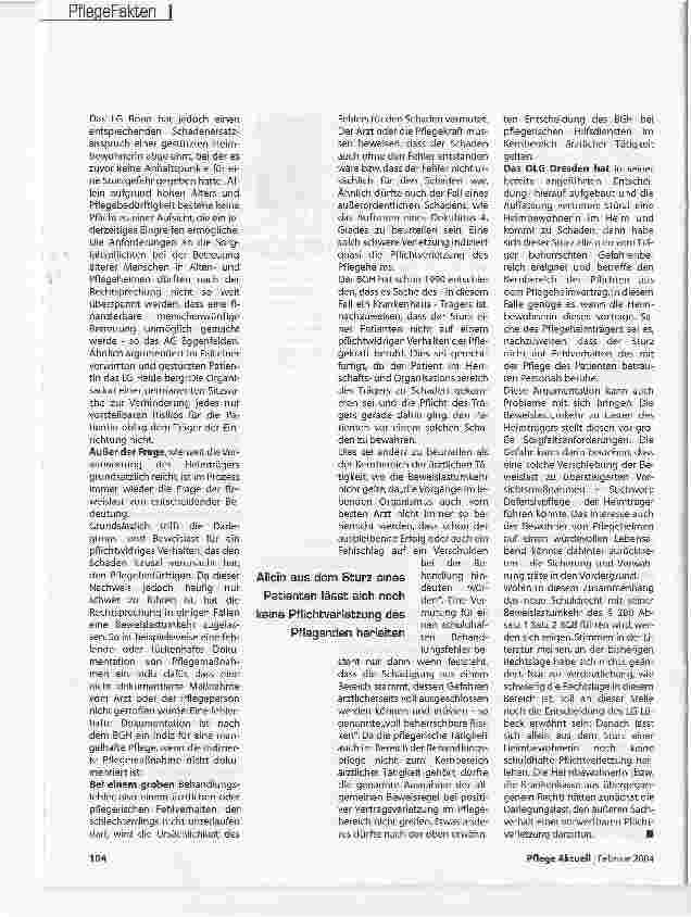 Vorschauseite 3: Beweislast liegt nicht beim Pflegebedürftigen