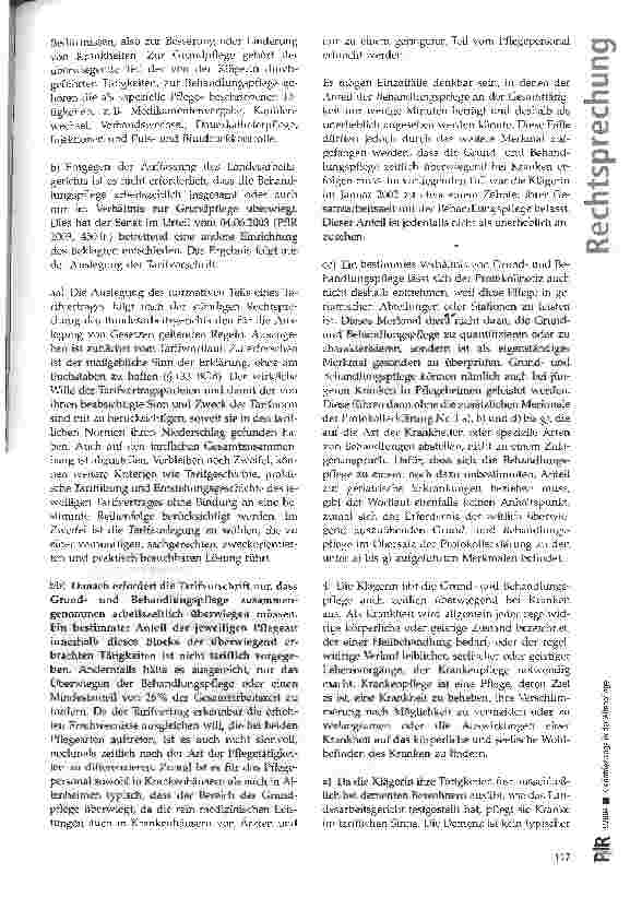 Vorschauseite 3: Geriatriezulage in der Altenpflege BAG, Urteil vom 19.11.2003
