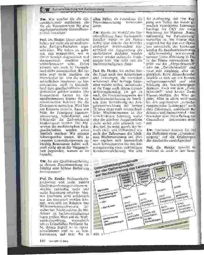 Vorschauseite 2: Rationalisierung vor Rationierung Interview mit K.D. Henke