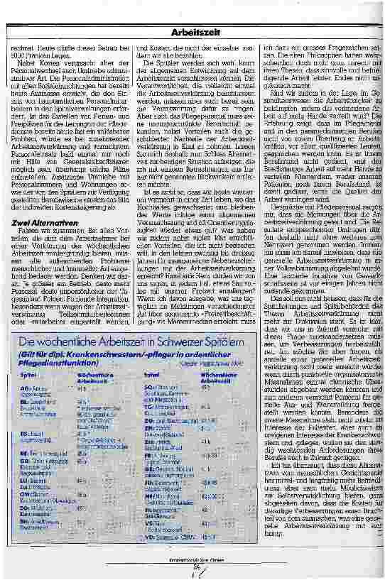 Vorschauseite 3: Statt generellem Abbau weniger Überstunden und gezielte Weiterbildung (Der Spitalverwalter)