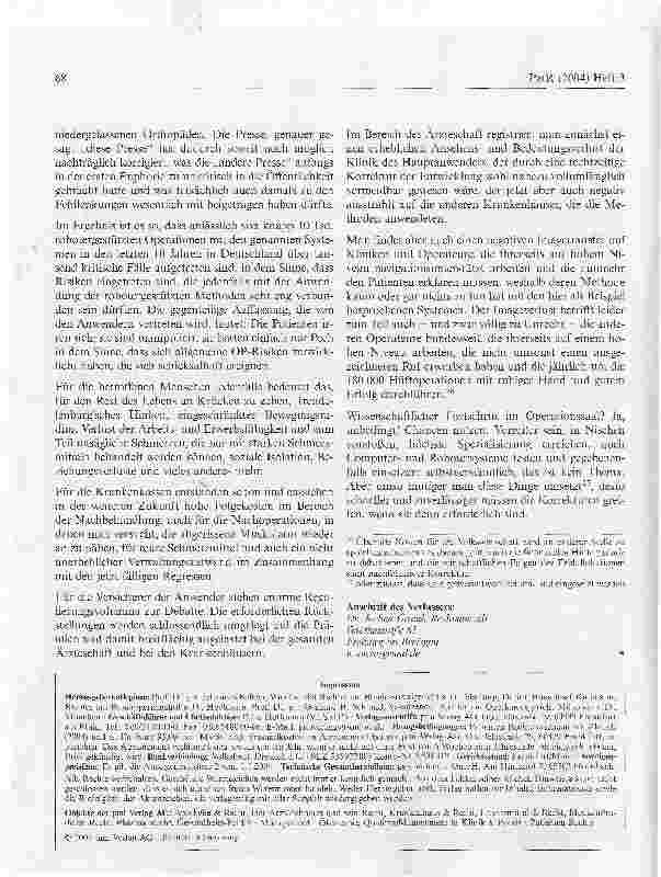 Vorschauseite 6: Wissenschaftlicher Fortschritt im OperationssaalStrukturelle Probleme in der experimentellen Phase