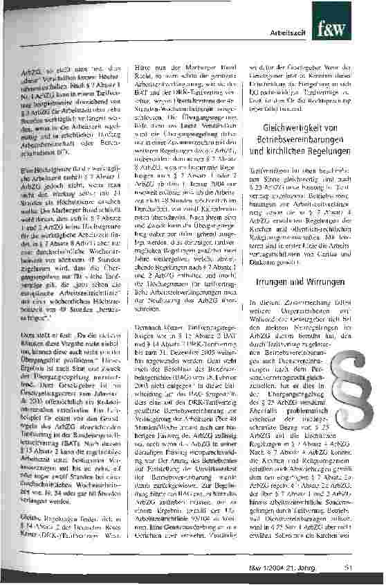 Vorschauseite 2: Letzte Änderungen im ArbZG Neue Übergangsregelungen und die Verlängerung der Widerrufsfrist bringen Verbesserungen für die Krankenhäuser