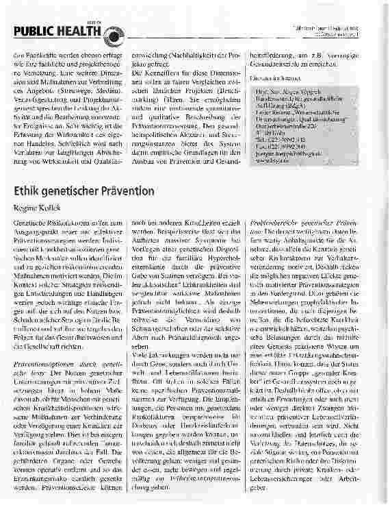 Vorschauseite 2: Die Qualitätssicherung von Prävention und Gesundheitsförderung: Aufgaben und Ansätze