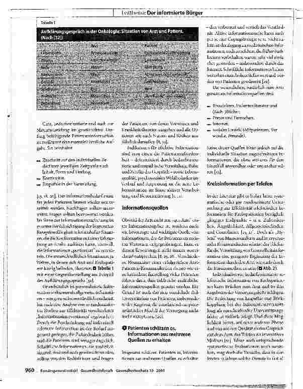 Vorschauseite 4: Die Bedeutung von Information für Krebspatienten und Erfahrungen aus der Arbeit des Krebsinformationsdienstes in Heidelberg