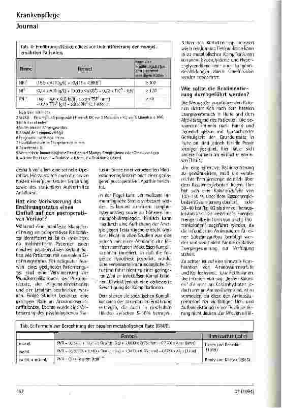 Vorschauseite 4: Effekte einer präoperativen parenteralen Ernährung