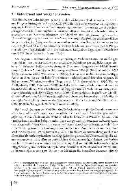 Vorschauseite 2: Mobilität und Bewegungsfähigkeiten von Nutzern stationärer Langzeitversorgung