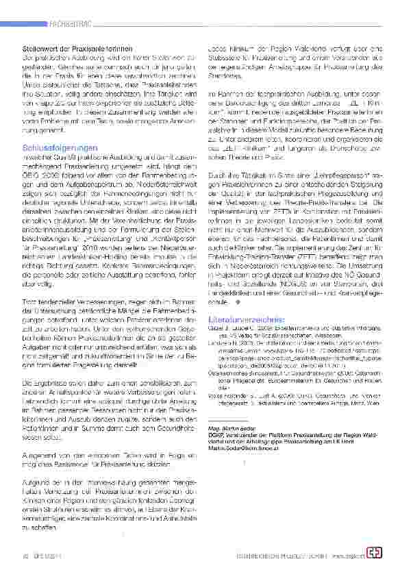 Vorschauseite 4: Zur Situation der fachpraktischen Ausbildung in der Allgemeinen Gesundheitsund Krankenpflege