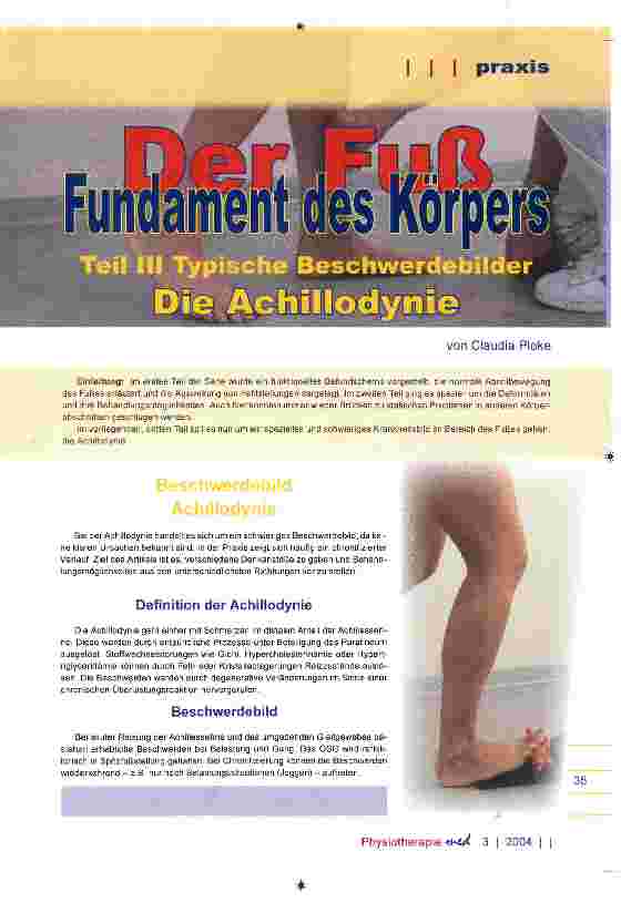 Vorschauseite 1: Der Fuß Fundament des Körpers