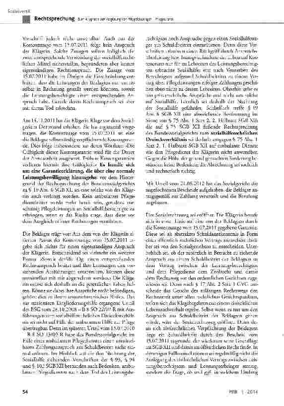 Vorschauseite 4: Zum Anspruch auf Vergütung von Pflegeleistungen -Pflegedienst